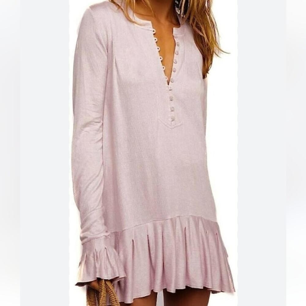 Free PeopleFree PeopleFree People Lavender/Pink Tunic Top Size XS